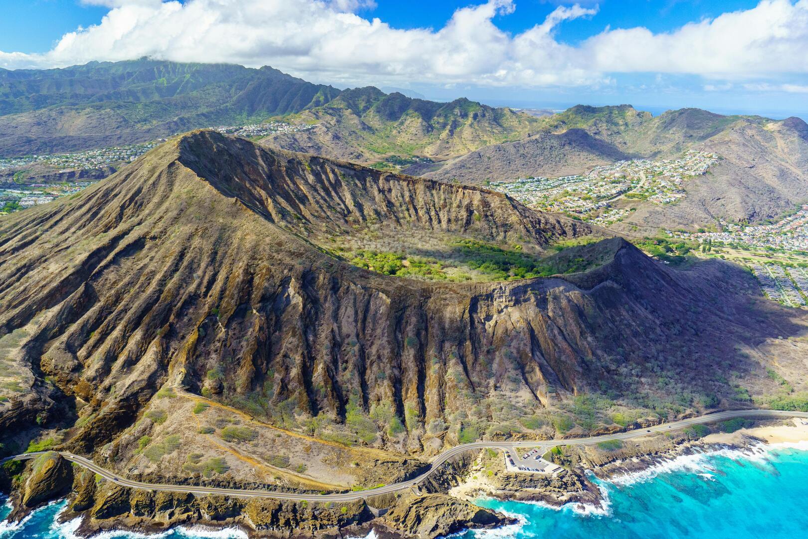 Diamond Head Crater from Waikiki Waters